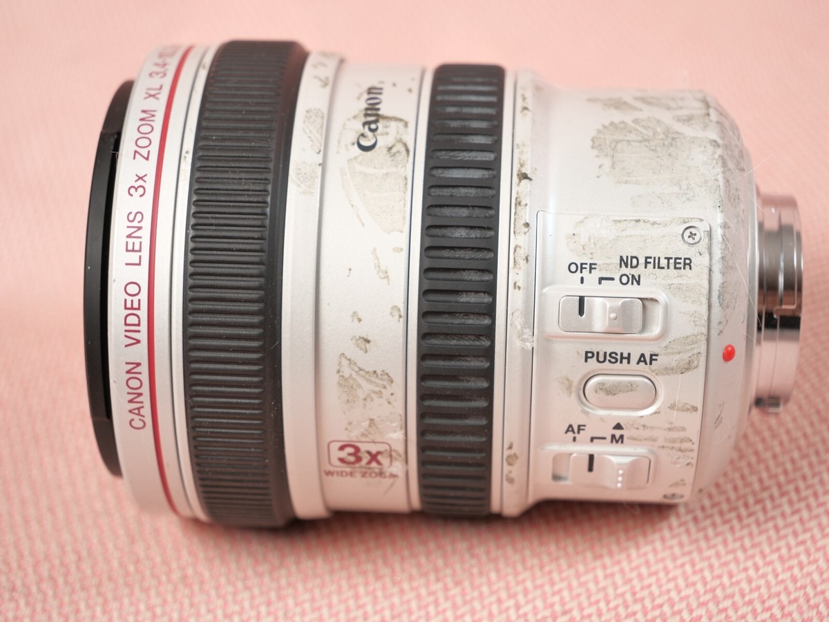 Two CANON XL 3x ZOOM WIDE ANGLE 3.4-10.2mm 1:1.8-2.2 VIDEO