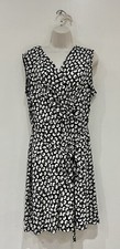 WAREHOUSE Women's Sleeveless Faux Wrap Dress (Size UK 18)- Stretchable