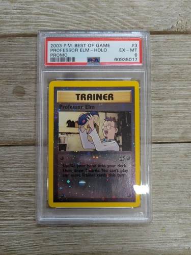 PSA 6 Graded Professor Elm Holo Promo 2003 Pokemon Best Of Game #3