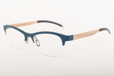 Orgreen KISSY SUZUKI 533 Matte Teal / Sandblasted White Gold Eyeglasses 48mm