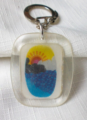1970's NOS new Michelin Z X. B keychain changing hologram key fab France