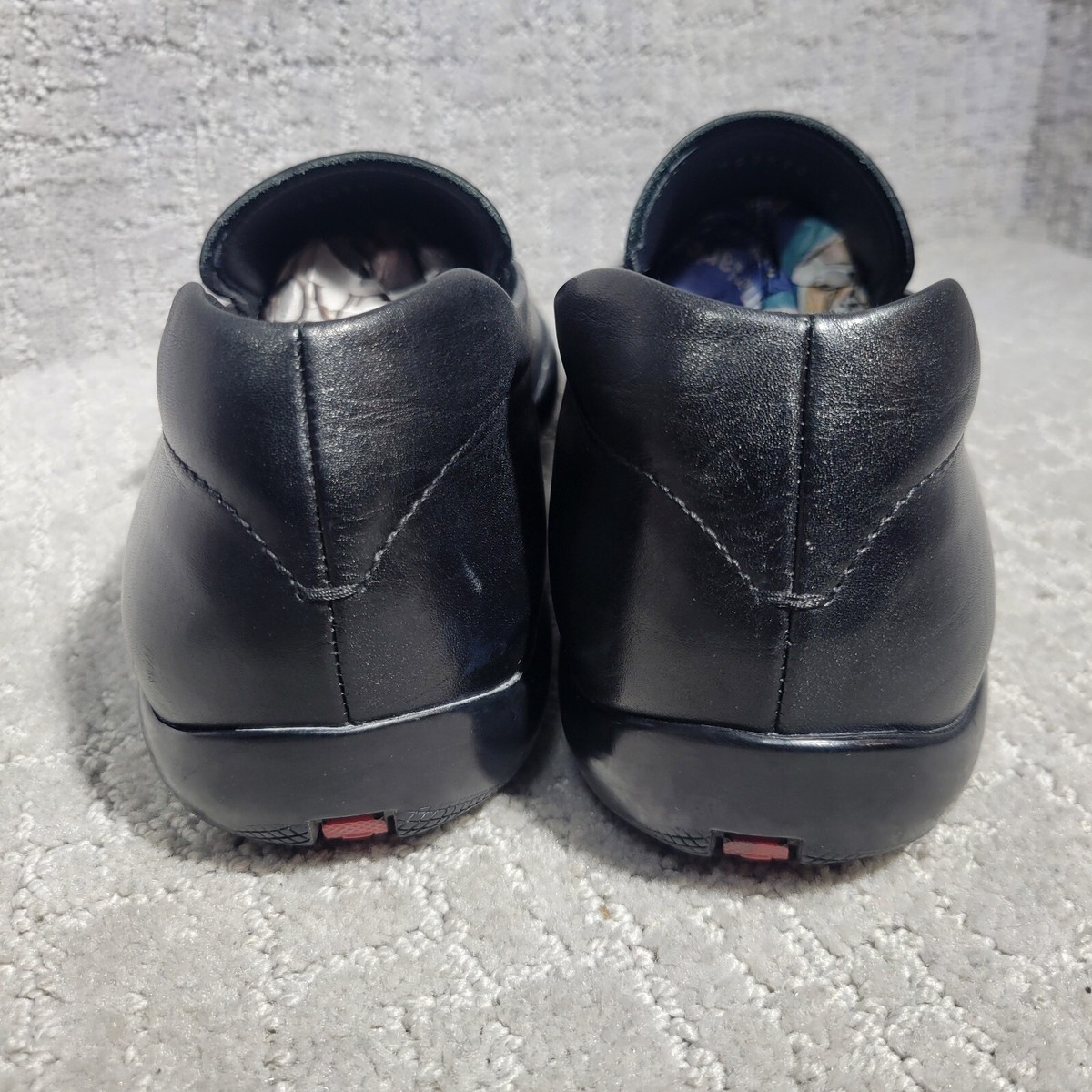 Prada Sport Men's Size 6 US Black Leather Slip on Loafer Prada Sport Men's Size 6 US Black Leather Slip on Loafer