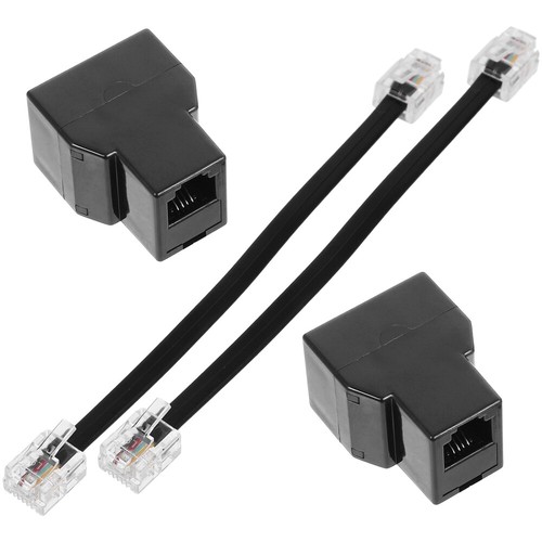 2 Pcs Adaptateur Téléphonique Voyage Convertisseur Connecteur De Ligne