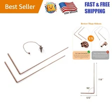 99.9% Pure Copper Dowsing Rods Kit - 2pcs Divining Rods & Pendulum for Energy...