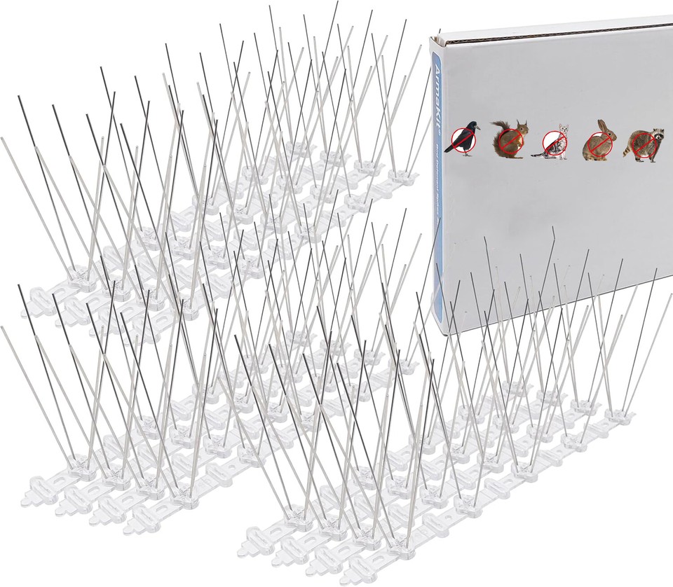 5/10m Steel Bird Spikes Pigeon Deterrent Fence Wall Balcony Roofs Cat