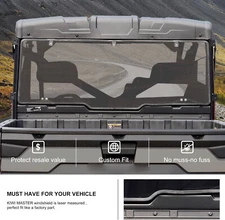 Rear Windshield PC Window for Polaris Ranger 570/CREW Full-Size 2015/XP 570 2016