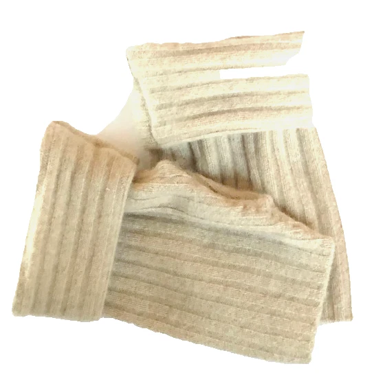 FINGERLESS GLOVES BROWN TAN 100% CASHMERE ONE SIZE FITS MOST S - M - L WOMEN OS - Image 2 of 2