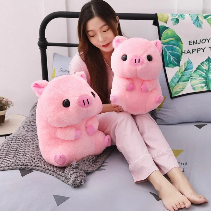 Lovely Pig Plush Toy Fat Round Kawaii Animal Pink Pig Dolls