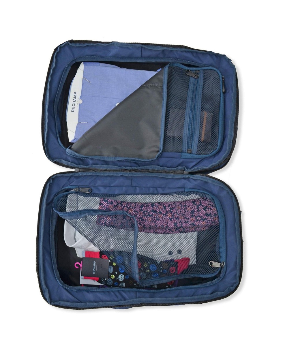 Duchamp Getaway Expandable Travel Carry-On Backpack Suitcase Black