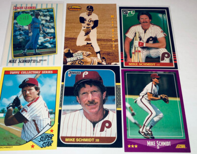 Mike Schmidt Lot Of 6 Different Phillies Baseball Cards Member HOF C41
