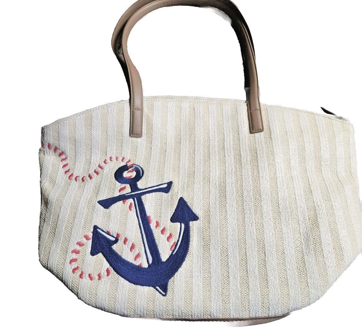 Grande borsa da spiaggia in paglia: borsa da mercato messicana con tracolla in pelle - Italia