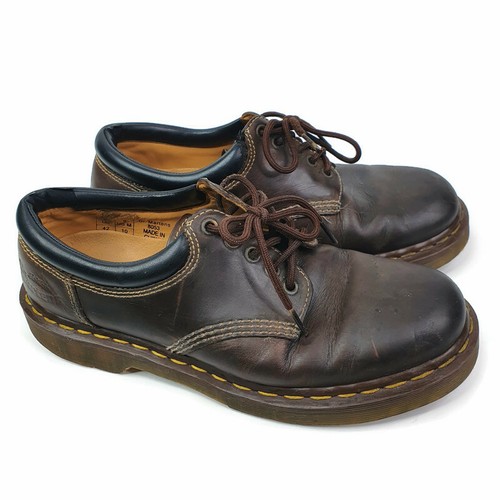Dr. Martens Hombre 9 para hombre para mujer 10 Marrones Cuero Con Cordones  Oxford documentos cojín de aire | eBay