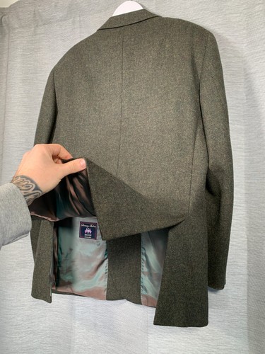 Blazer Brook Taverner Talla 42R Verde Luna Tweed Lana Chaqueta Caza Tiro - Imagen 10 de 19