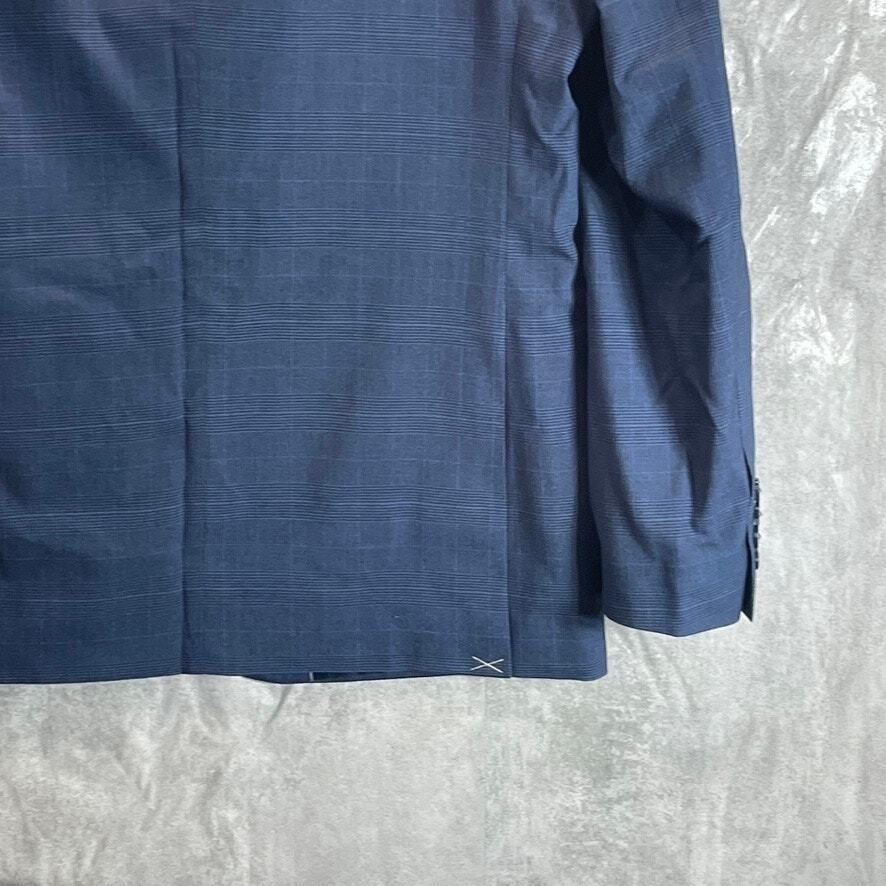 NAUTICA Men's Navy Plaid Modern-Fit Bo-Stretch Two-Button Suit Jacket SZ 40R image 7