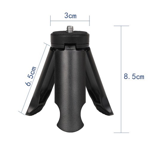 Mini Tripod Stand Mini Desktop Stativ für Smartphone -Kamera (schwarz) - 第 3/11 張圖片