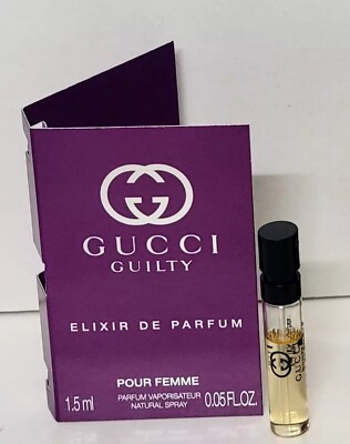 2x GUCCI GUILTY ELIXIR DE PARFUM  POUR FEMME Sample Sprays - .05 oz.ea.