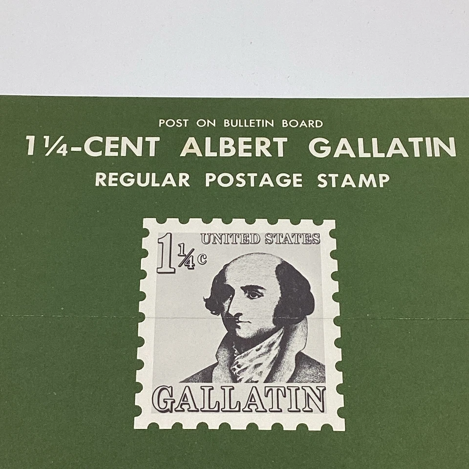 1967 1.25¢ Secretary Of Treasury Albert Gallatin Regular Postage Stamp FDC Ad - Image 2 of 4