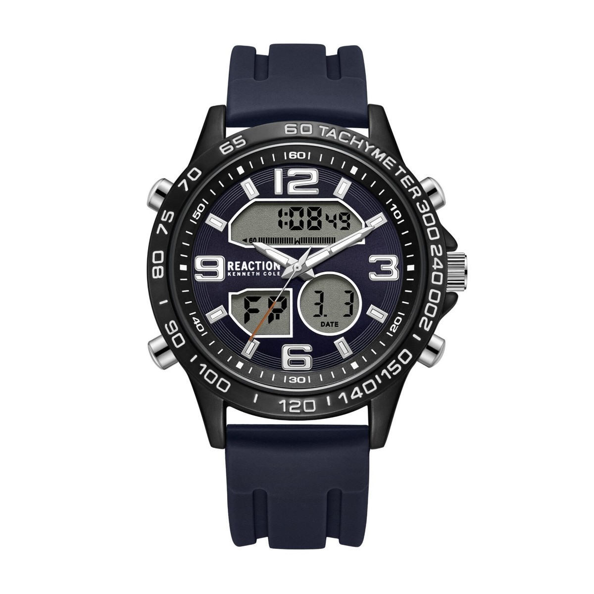 Kenneth Cole Reaction Mens Analog Digital Watch With Silicone