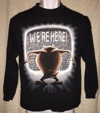 1997 Tazmanian Devil Looney Tunes  We  re Here   longsleeve shirt size YOUTH M
