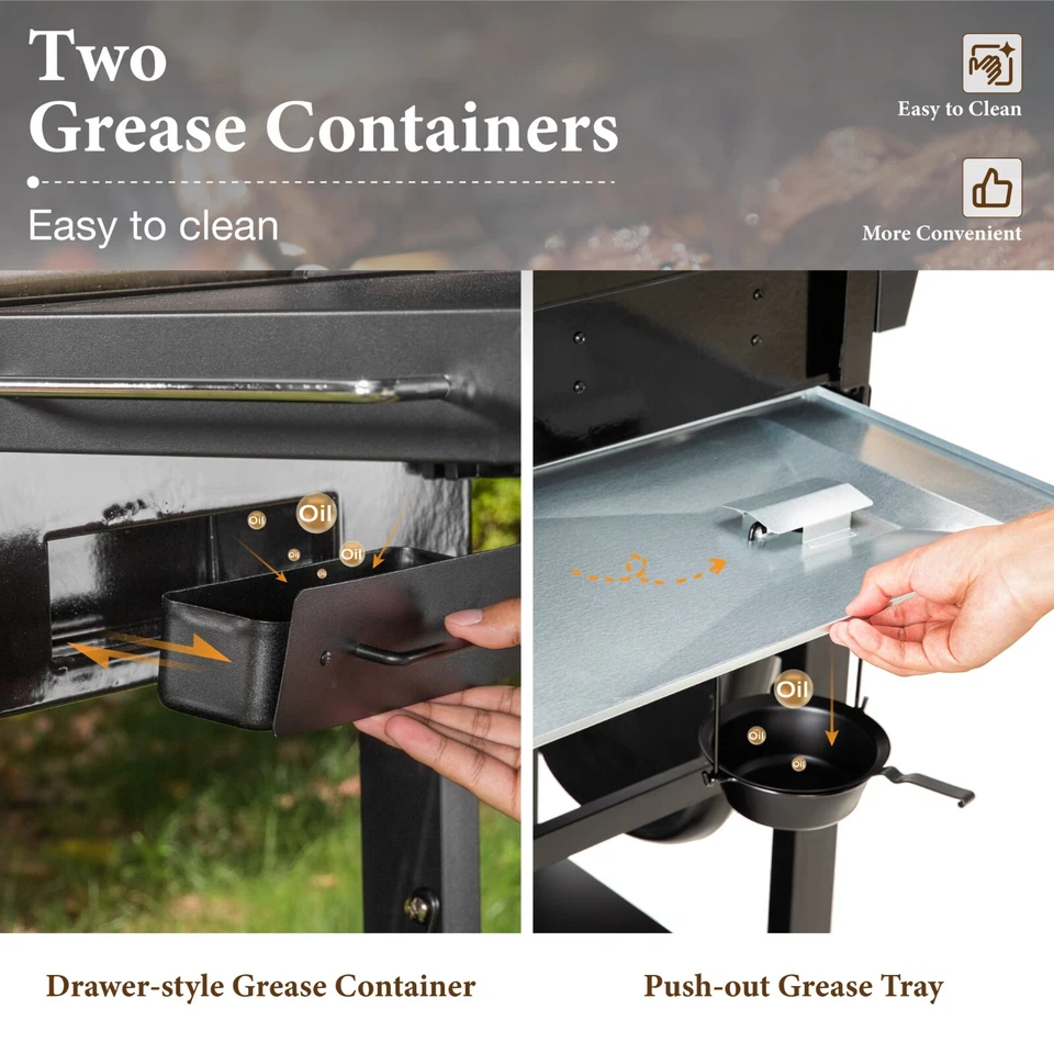 Gas Griddle Frying Combo 5-Burner Outdoor BBQ Grill 54000BTU 696 SQIN Cook Area - Image 4 of 4