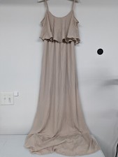 Show Me Your Mumu Caitlin Beige Maxi Dress Bridesmaid Size S