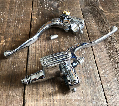Bobber Chopper Hauptbremszylinder Kupplungshebel Satz vorne 1'' Lenker chrom