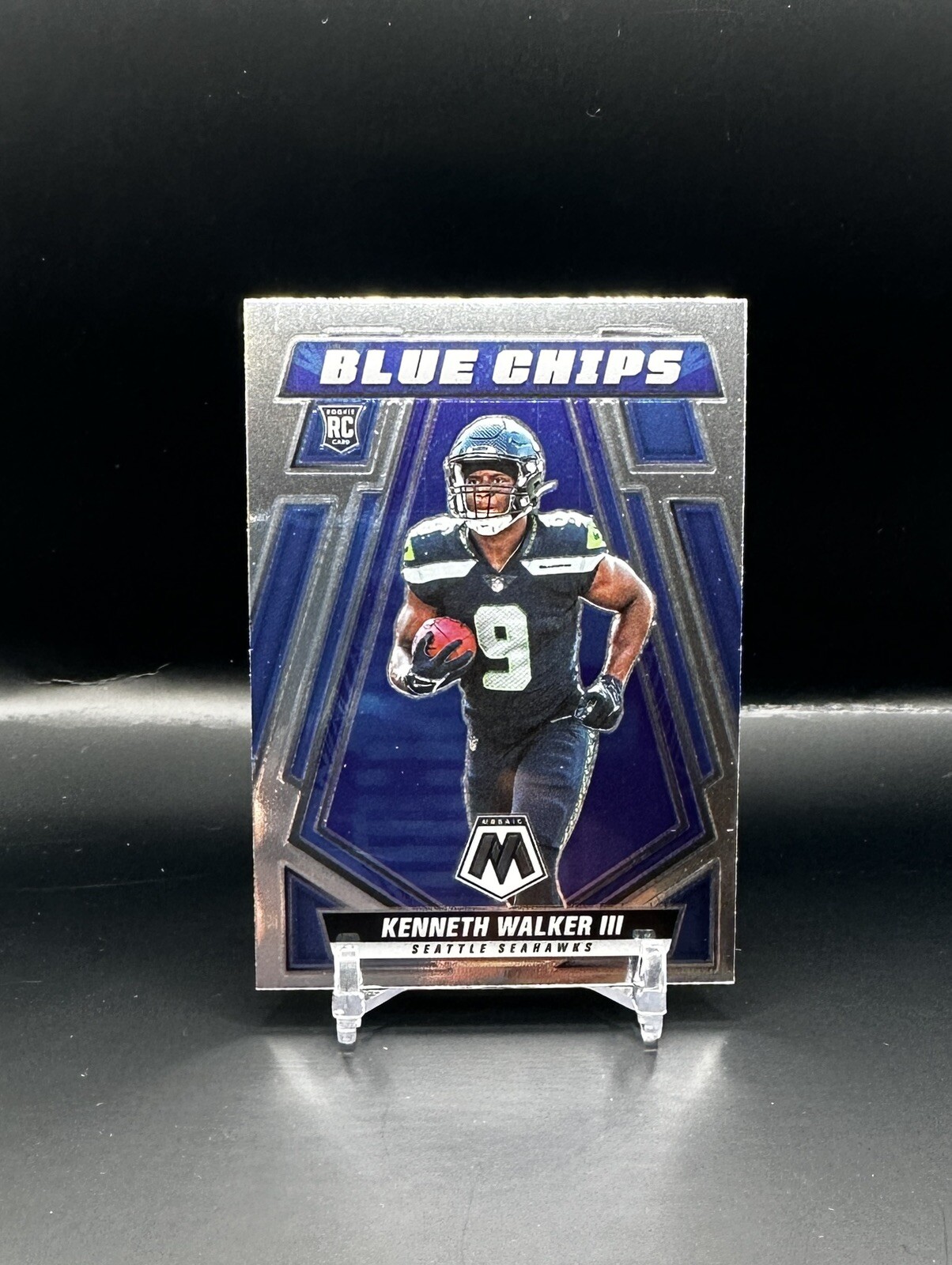 KENNETH WALKER III 2022 NFL MOSAIC BLUE CHIPS ROOKIE RC SEATTLE SEAHAWKS BC-13