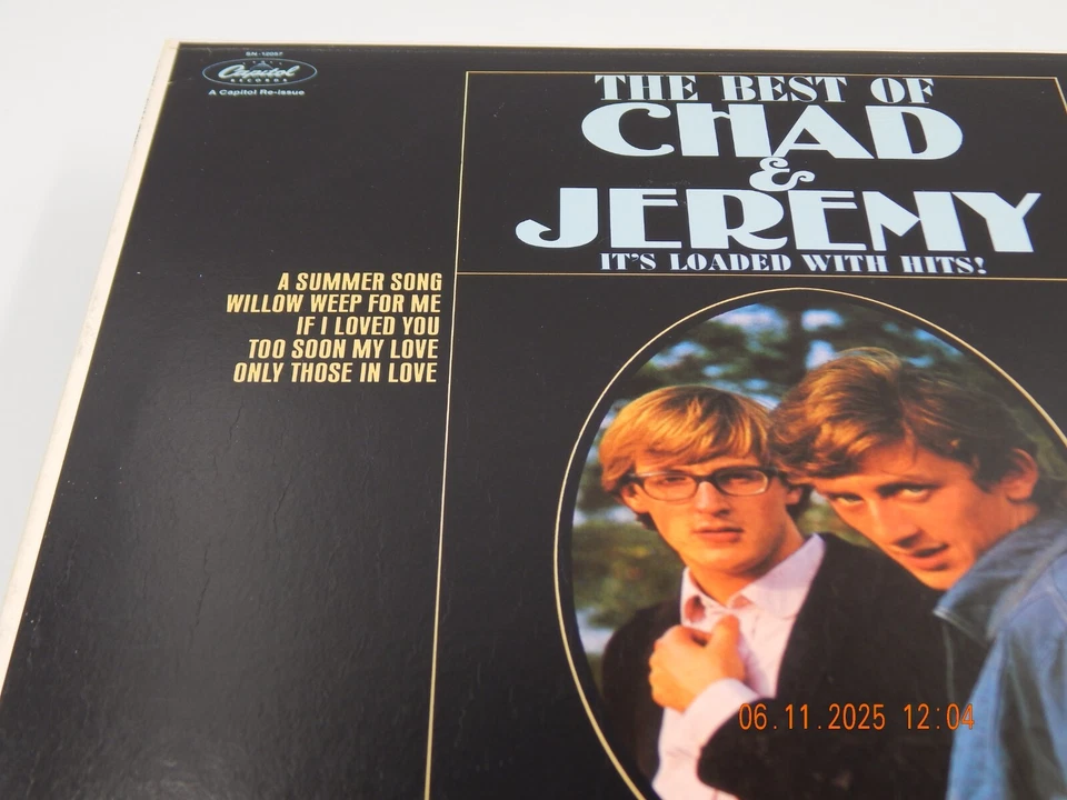 The Best Of Chad And Jeremy Vinyl LP Re-Issue Mono Capitol Records SN -12057 EX - Image 4 of 4