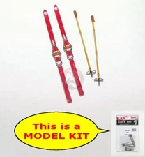 Plus Model 1/35 Ski Set Pair of Skis w/Cable Bindings & Poles WWII [MODEL] EL040