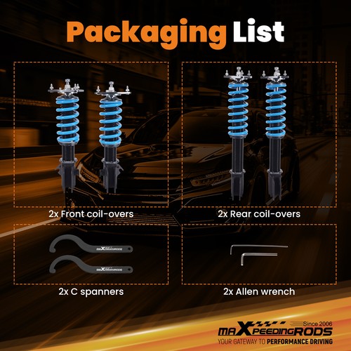 MaXpeedingrods T6 Coilovers Kit for Subaru Impreza WRX 02-07 Forester 03-08 - Picture 12 of 14