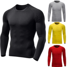Men's Quick Dry Compression Baselayer Underlayer Top Long Sleeves T-Shirt US