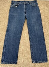 VINTAGE MEN'S LEVI'S 505 0217 BLUE DENIM JEANS STRAIGHT LEG RED TAB USA 36x28