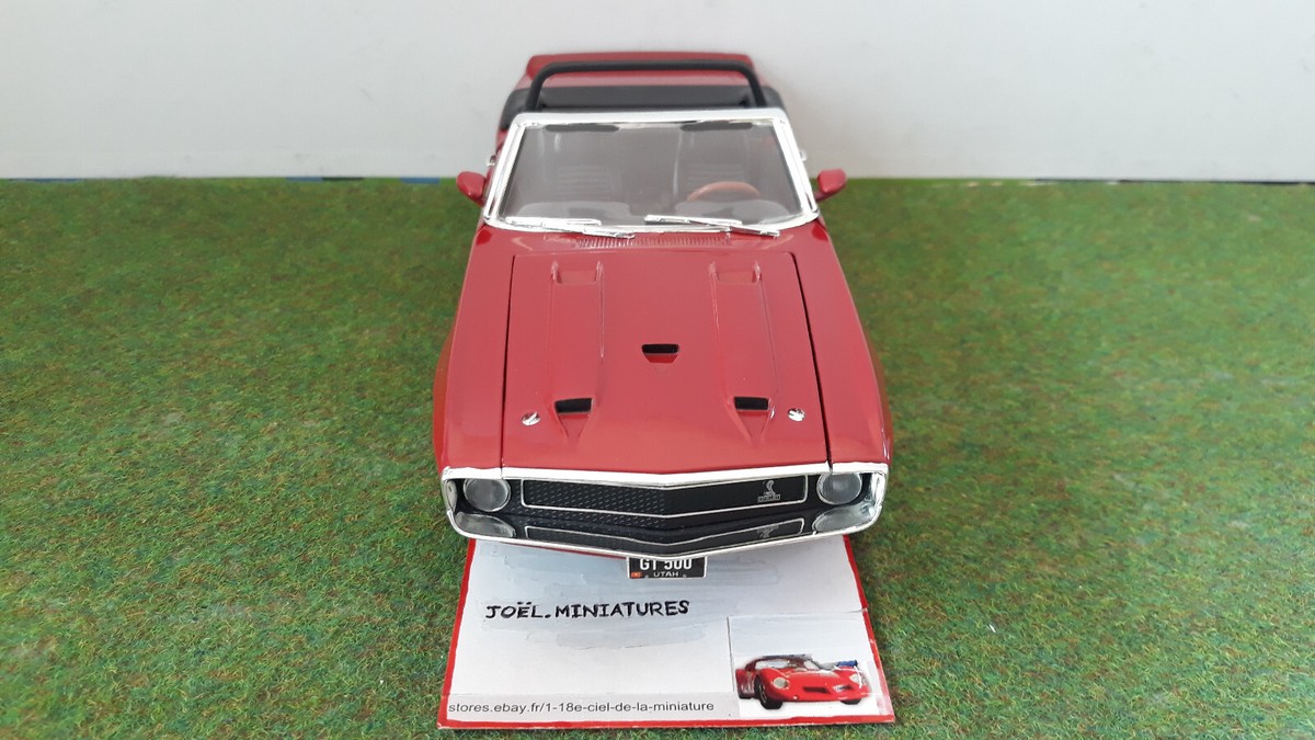 Miniature Shelby GT 500 Cabriolet 1969 1/18 Ertl - Bordeaux, Muscle Car Rare