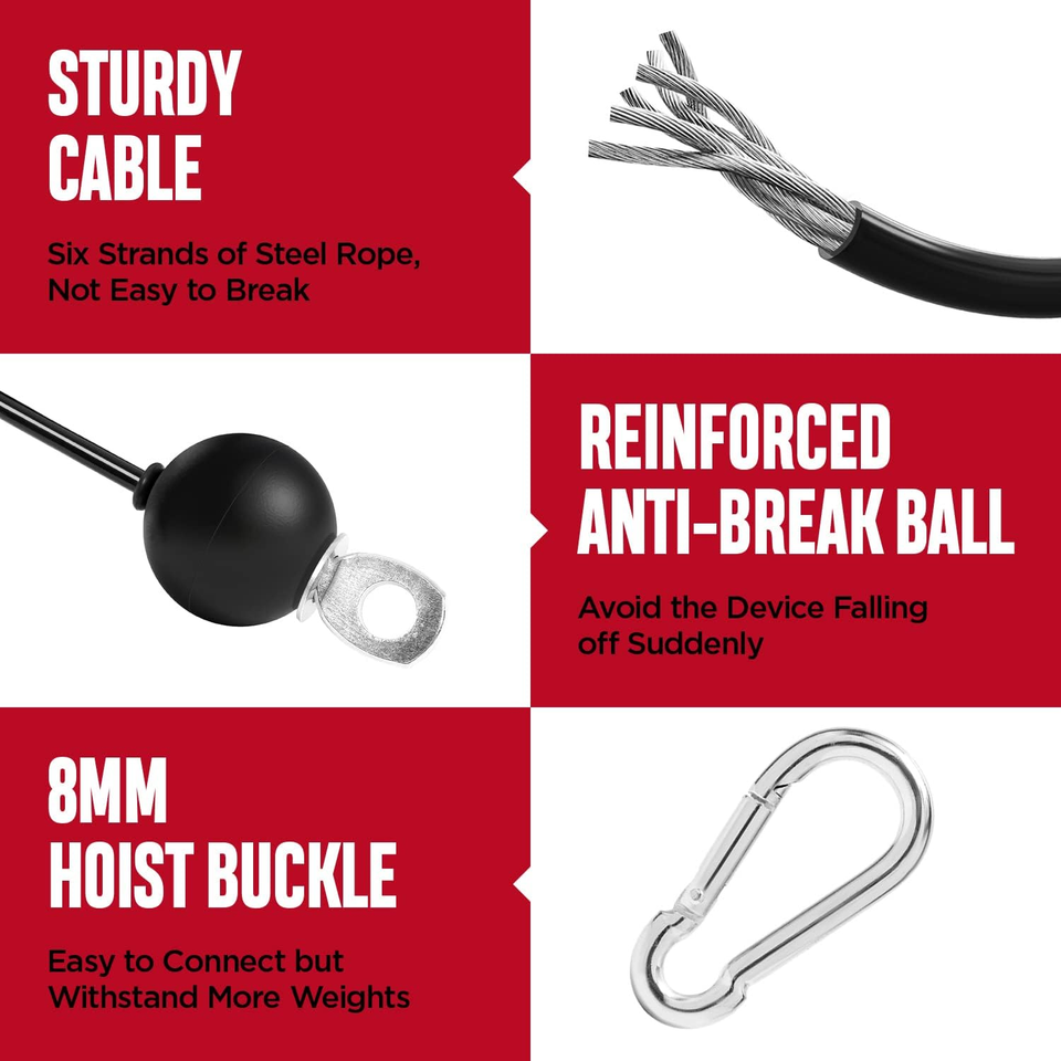 Fitbeast Pulley System Gym, Cable Weight Pulley System for Gym LAT