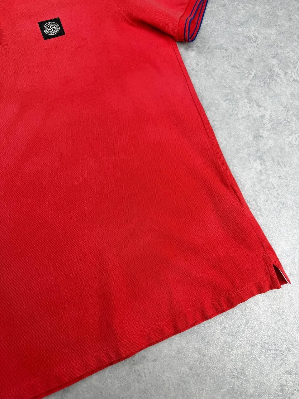 Stone Island Slim Fit Polo Red Custom Bleach Wash 3XL Duties Paid (USA) thumbnail 2