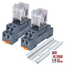 Electromagnetic Power Relay, 8-Pin 10 AMP 12V AC Relay AC 12V 8Pin-10A-2PCS