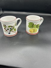 2 Mugs Vintage - A Collection Of Fruit By Denby Bramble + Pear
