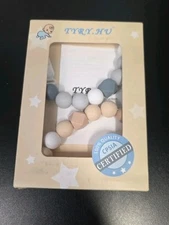 Silicone Pacifier Clip for Baby Boys or Girls for Teething Toys 2 Pack