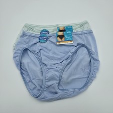 Vanity Fair Pantt Womens Large 7/L Blue Illumination Hi-Cut Stretch 13108 2-Pair