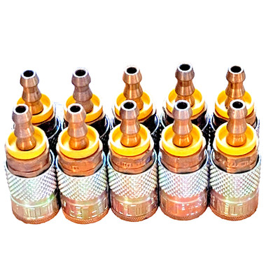 Lot Of 10 MILTON 1786-4 T Push-Lock Coupler, 1/4'' Hose Barb NEW NOS FREE SHIP