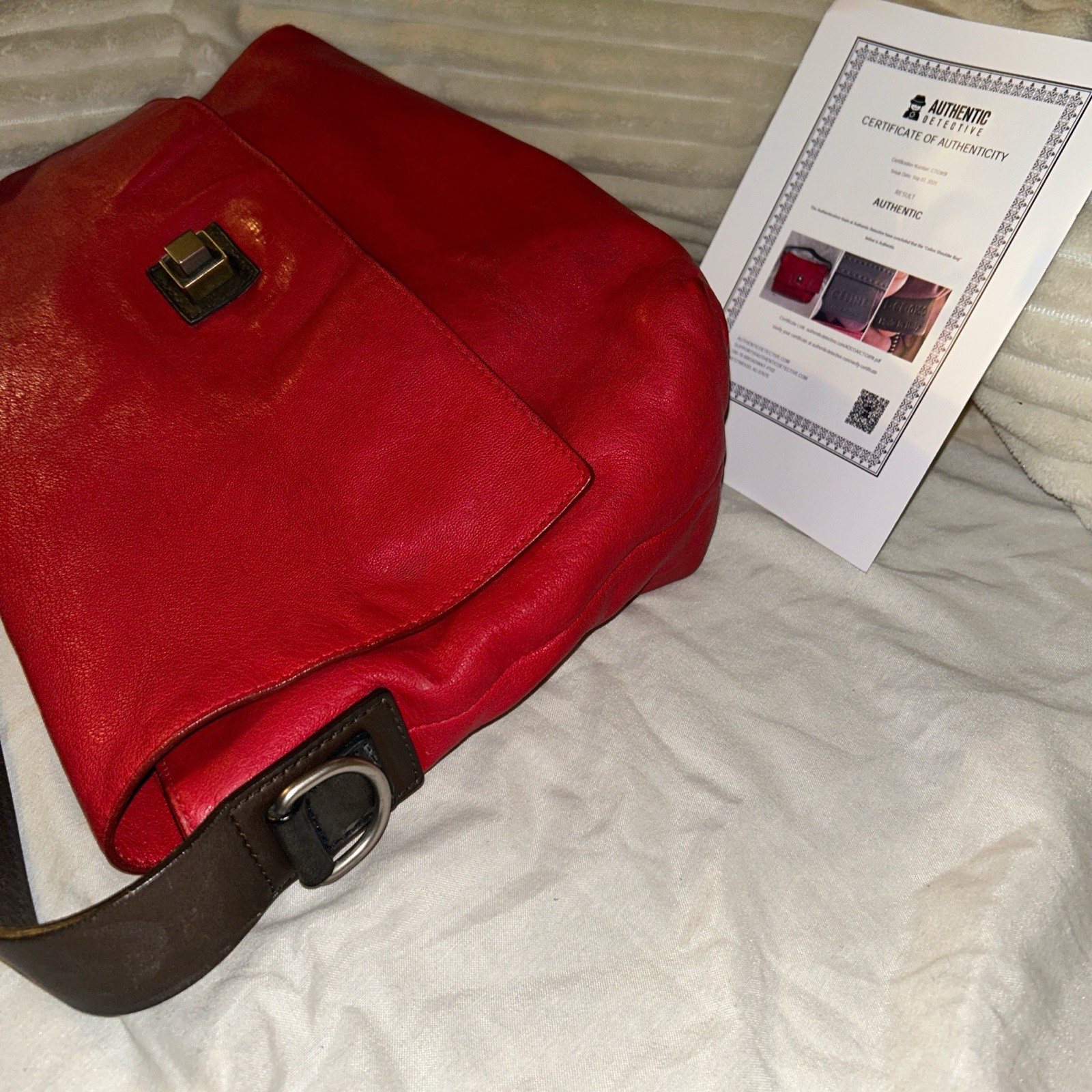 Celine Shoulder Bag Red