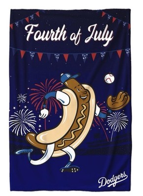 2026 LOS ANGELES DODGERS PICNIC DODGER DOG   SGA BLANKET NEW PRESALE 7/4/2026