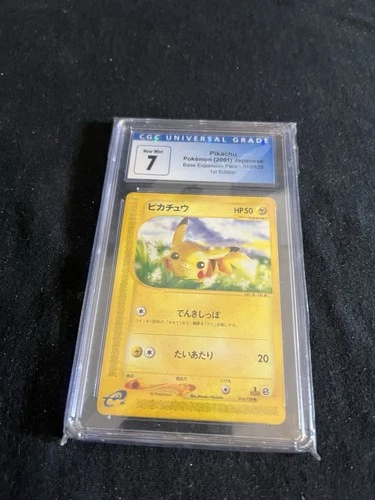 Japanese Pikachu - 1st Edition - CGC 7 - Pokemon - 2000 - 016/128