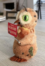 Vintage TN Toys Nomura Japan Clockwork Wind Up Musician the Owl 1950s WORKS 