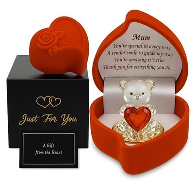 Weihnachtsgeschenk Mama Mama Liebe Herz Box Muttertag Glas Teddy Geschenk Ornament