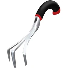 Natural Radius Grip Aluminum 7 In. Handle Ergonomic Hand Garden Cultivator in Re