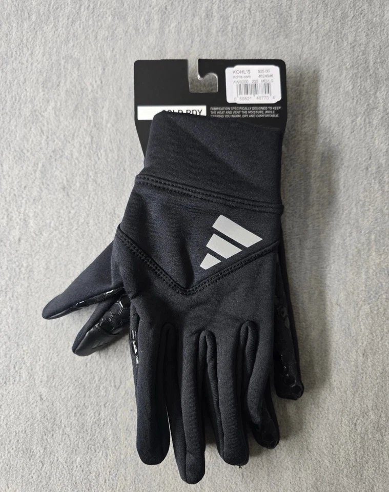 adidas Cold Rdy Black Running Gloves Touchscreen Size M/L - Image 2 of 4