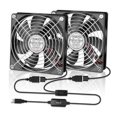 120mm Computer Case 5V USB Powered Fan, Small Silent Flat 2 in 1-12025-USB
