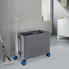 Floor Mop Sink Commercial Sink Multi-Functional Sink with Wheels With Handrail
