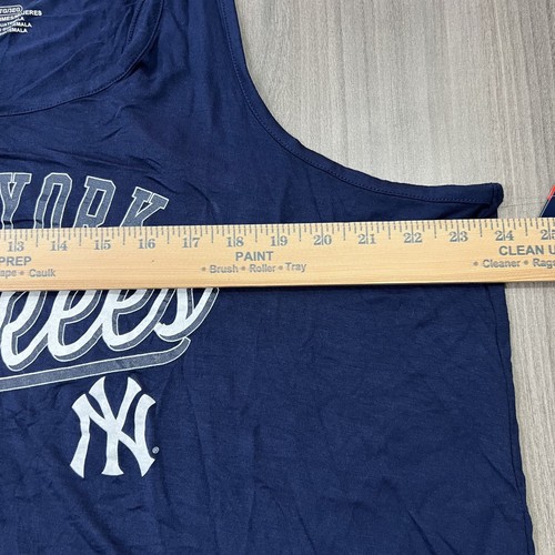 New York Yankees Women’s Tank Top 3X Fanatics Blue Sleeveless Shirt NWT MLB - Picture 7 of 9